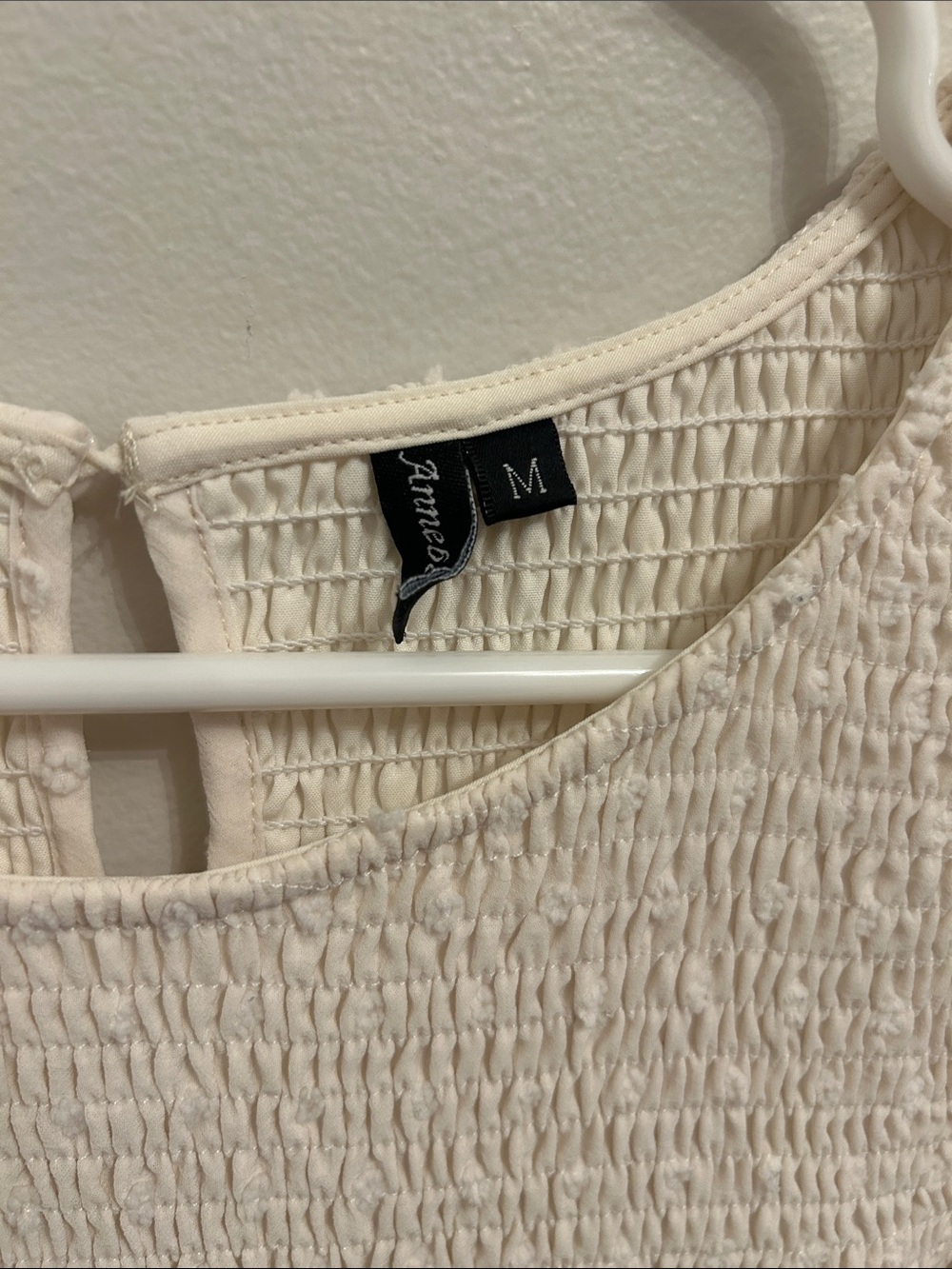 White Smocked Tiered Midi Dress - Picture 4 of 5